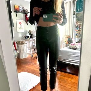 Very flattering Zara leather pants